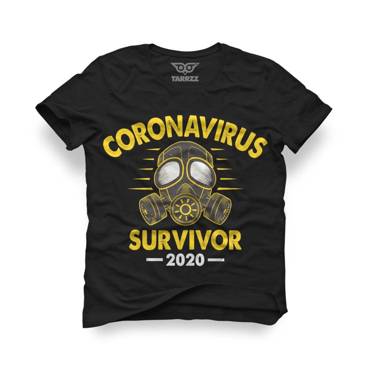 tarrzz-tasarim-siyah-tisort-coronavirus-survivor-2020