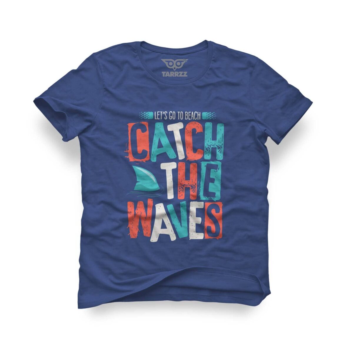 tarrzz-tasarim-marine-mavi-tisort-catch-the-waves